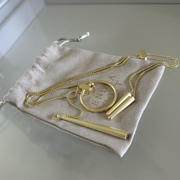 Kendra Scott Jewelry - Kendra Scott Gold Lariat Drop Necklace